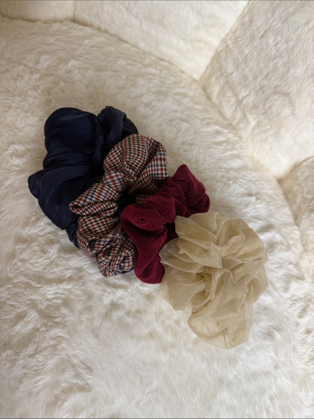 Scrunchie bundle hair scrunchies twee school dark academia minimalistic preppy